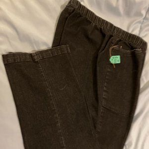 311 black denim elastic waist stretch jeans